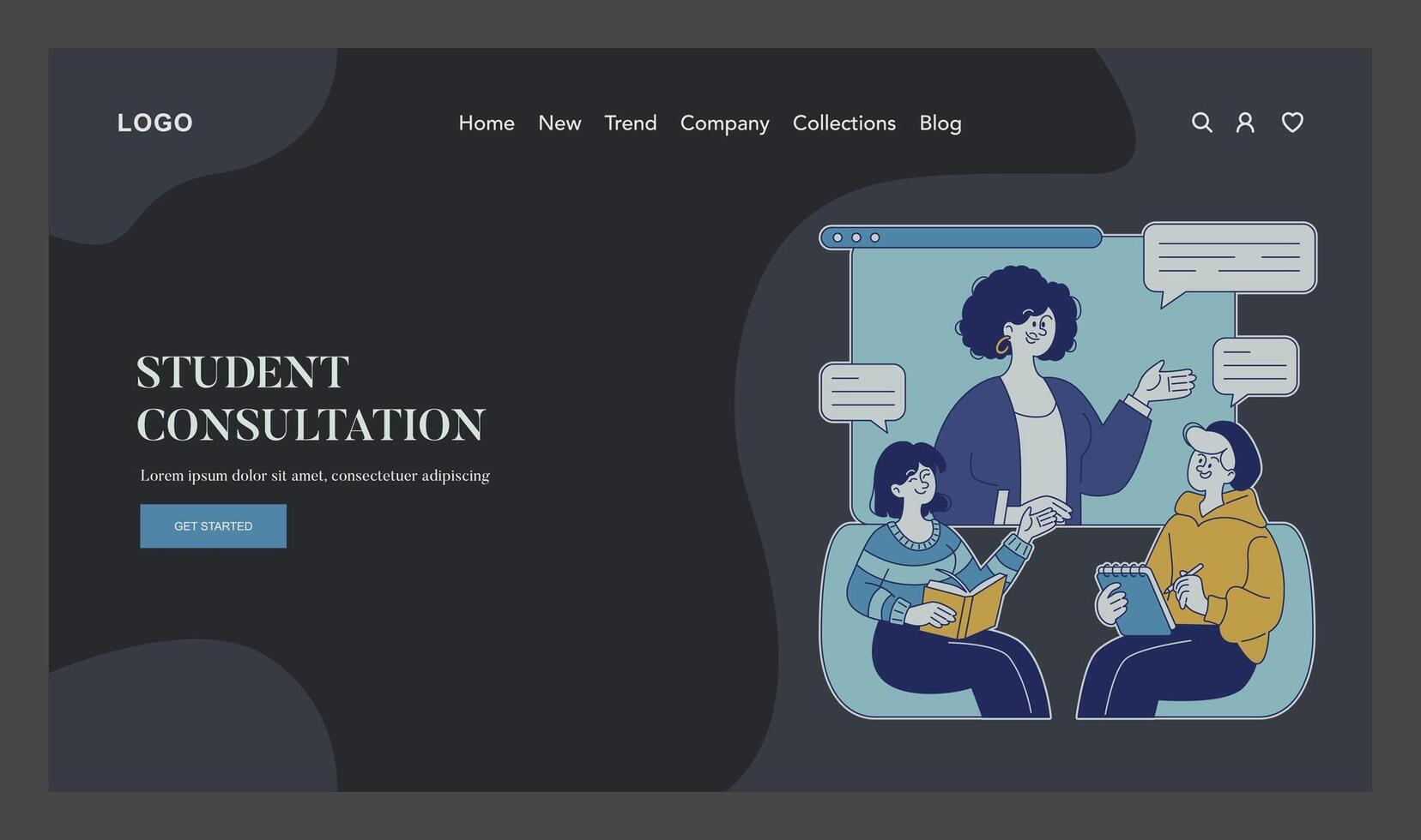 Teachers Everyday Life. Flat Illustration vector