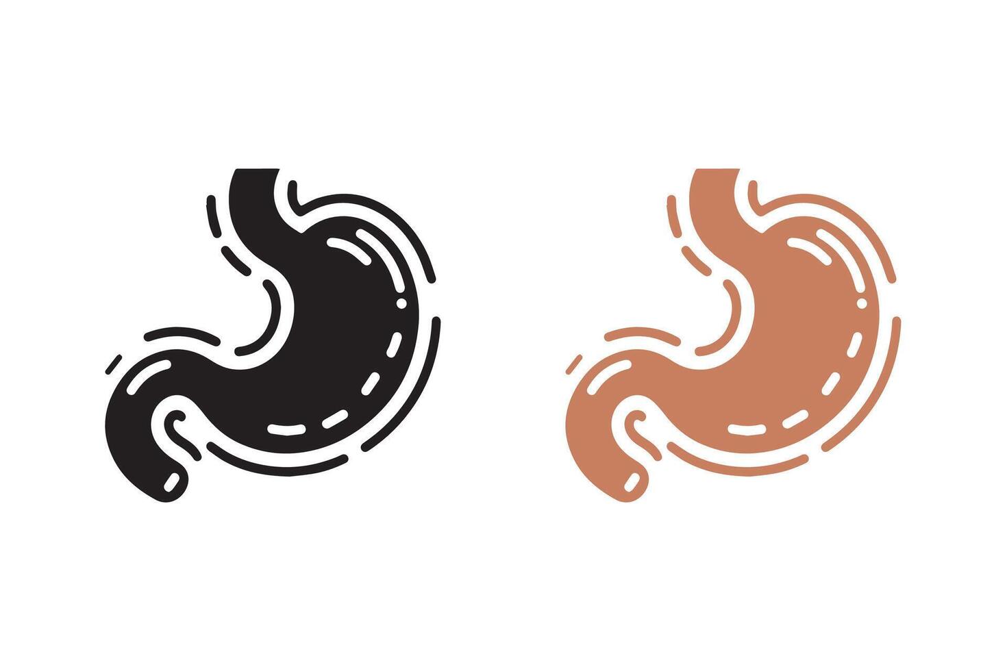 Human stomach silhouette Illustration vector