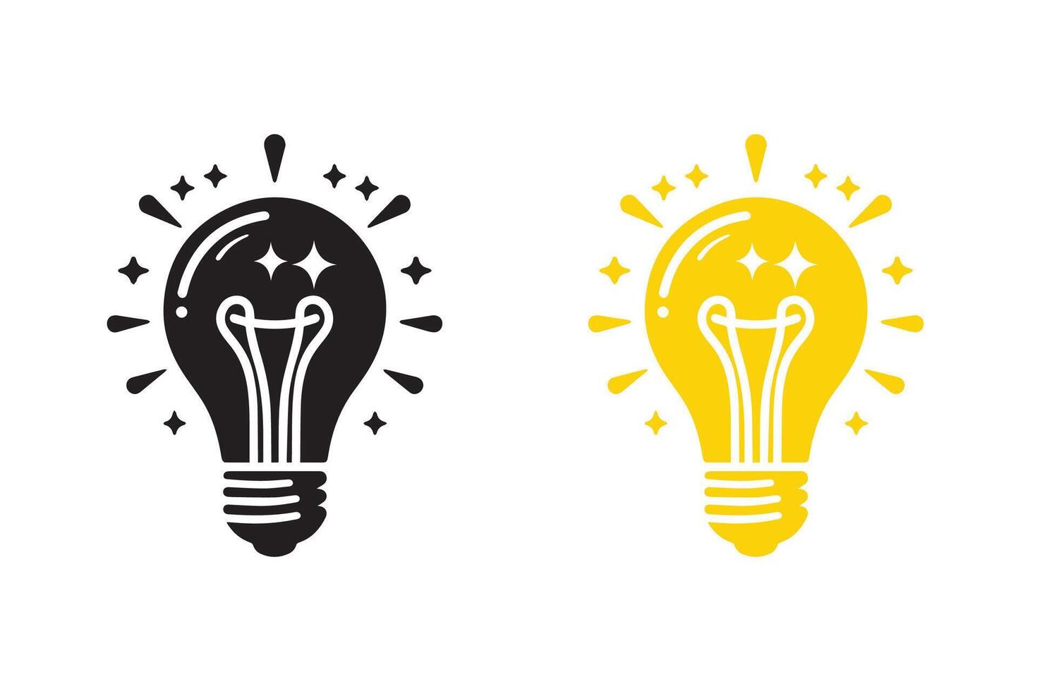 Bulb Light silhouette Illustration Design art work vector