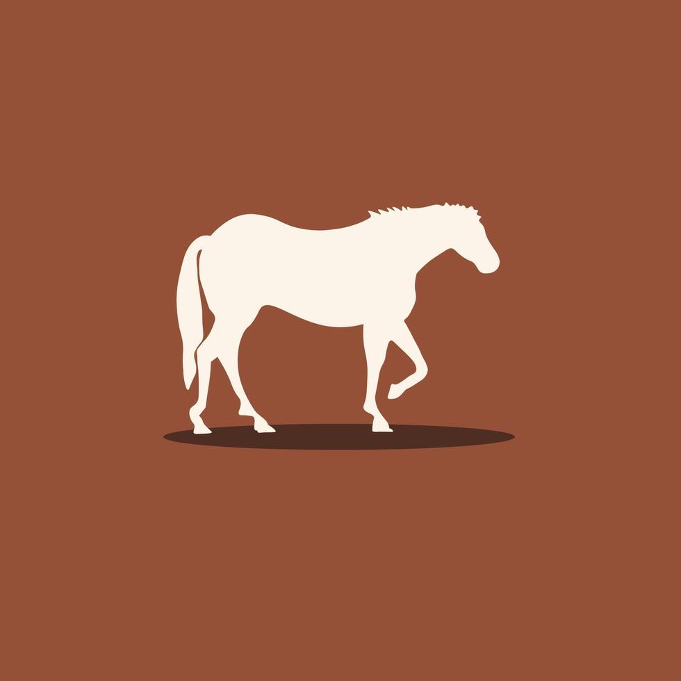 Hand Drawn card with Horse Silhouette.Border with Wild West or Cowboy concept for poster, print, paper, icon, flyer, paper, template. Decorative design in retro style. Lifestyle, fashion, art vector