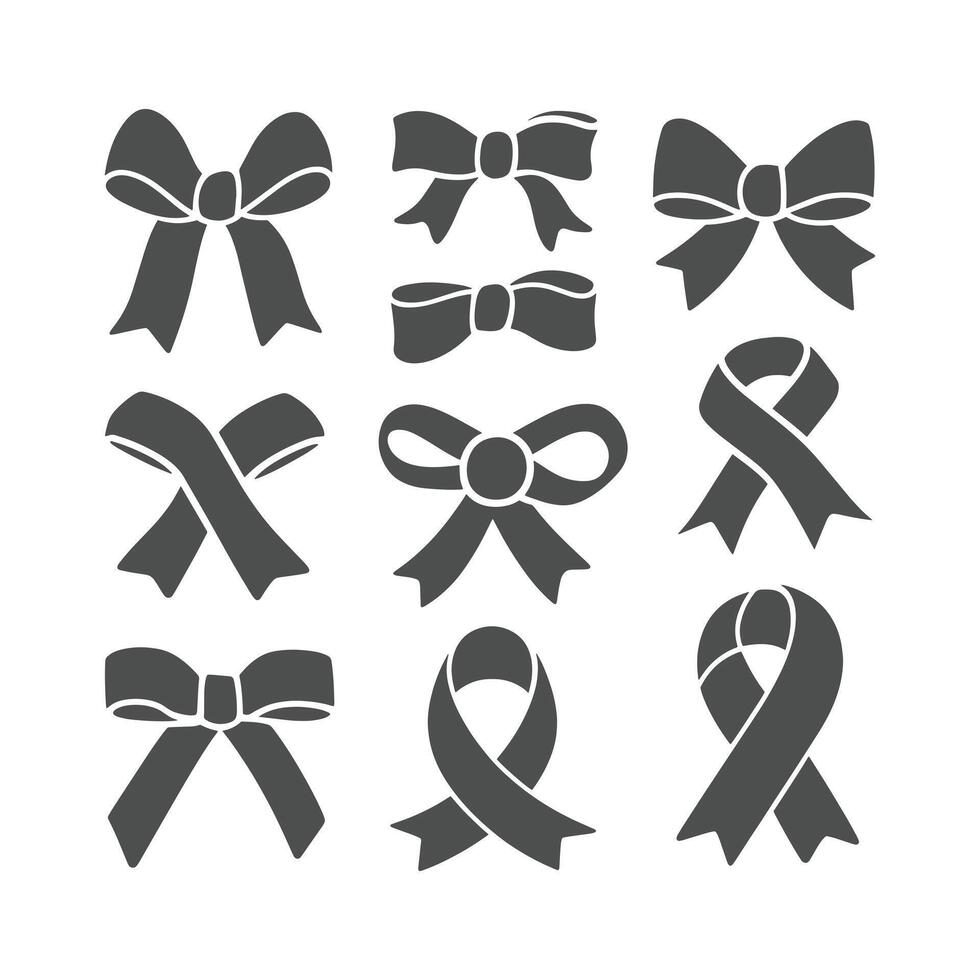 a black drawing of a ribbon with the word breast cancer on it vector