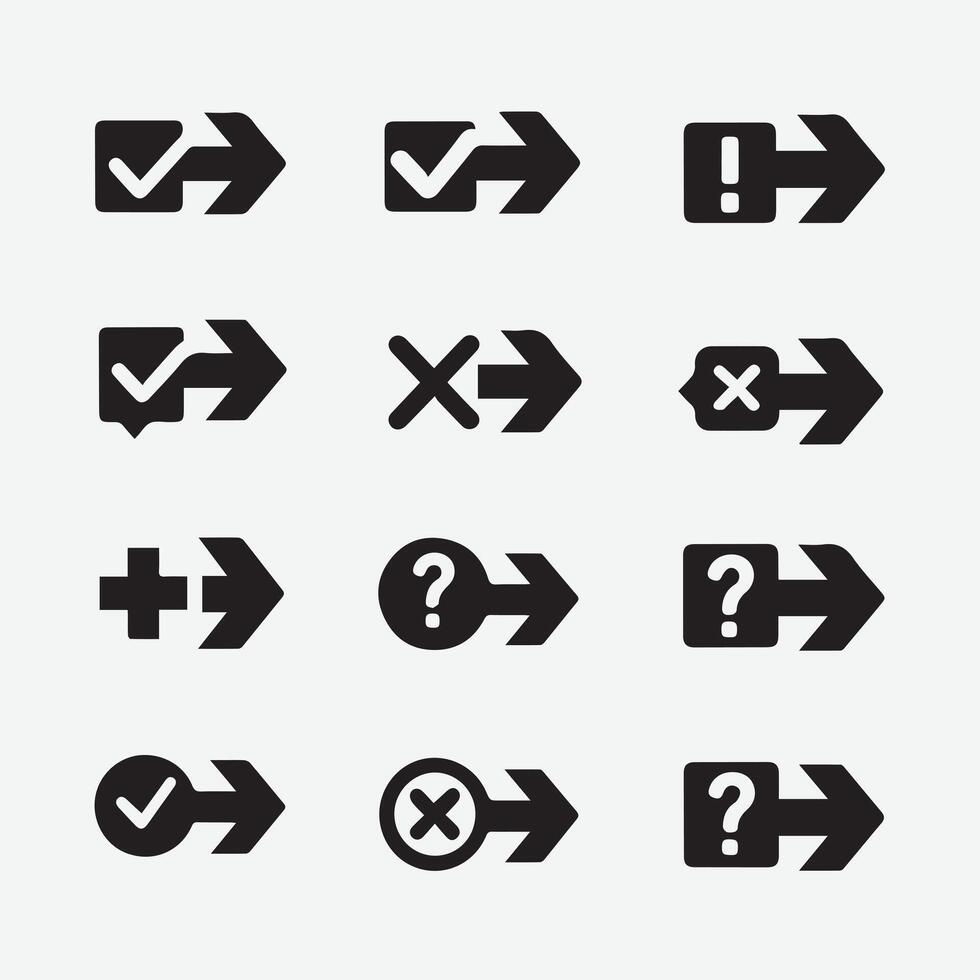 a collection of black arrow vector