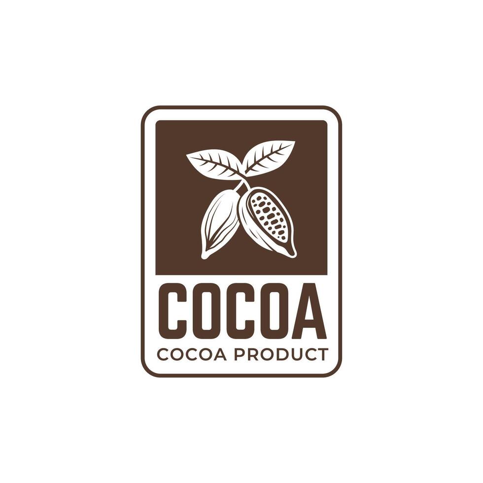 Cocoa product logo design vector