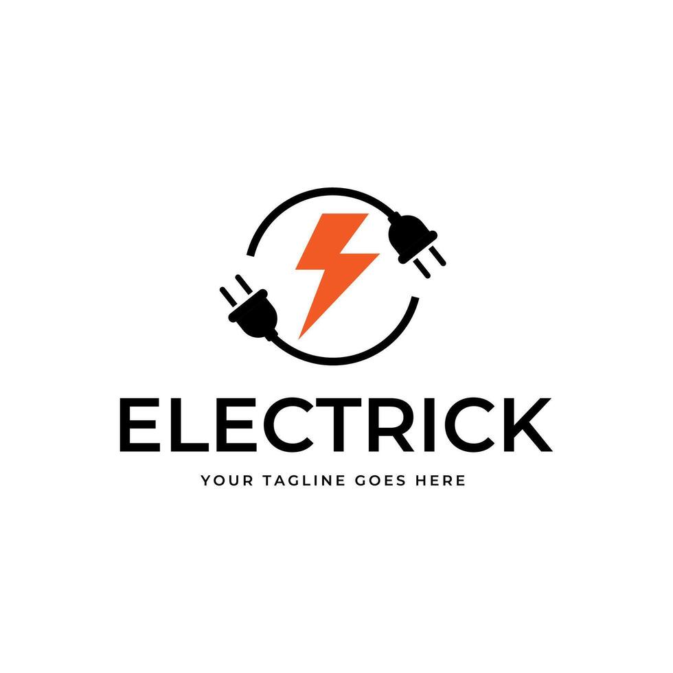 Electricity logo design vector