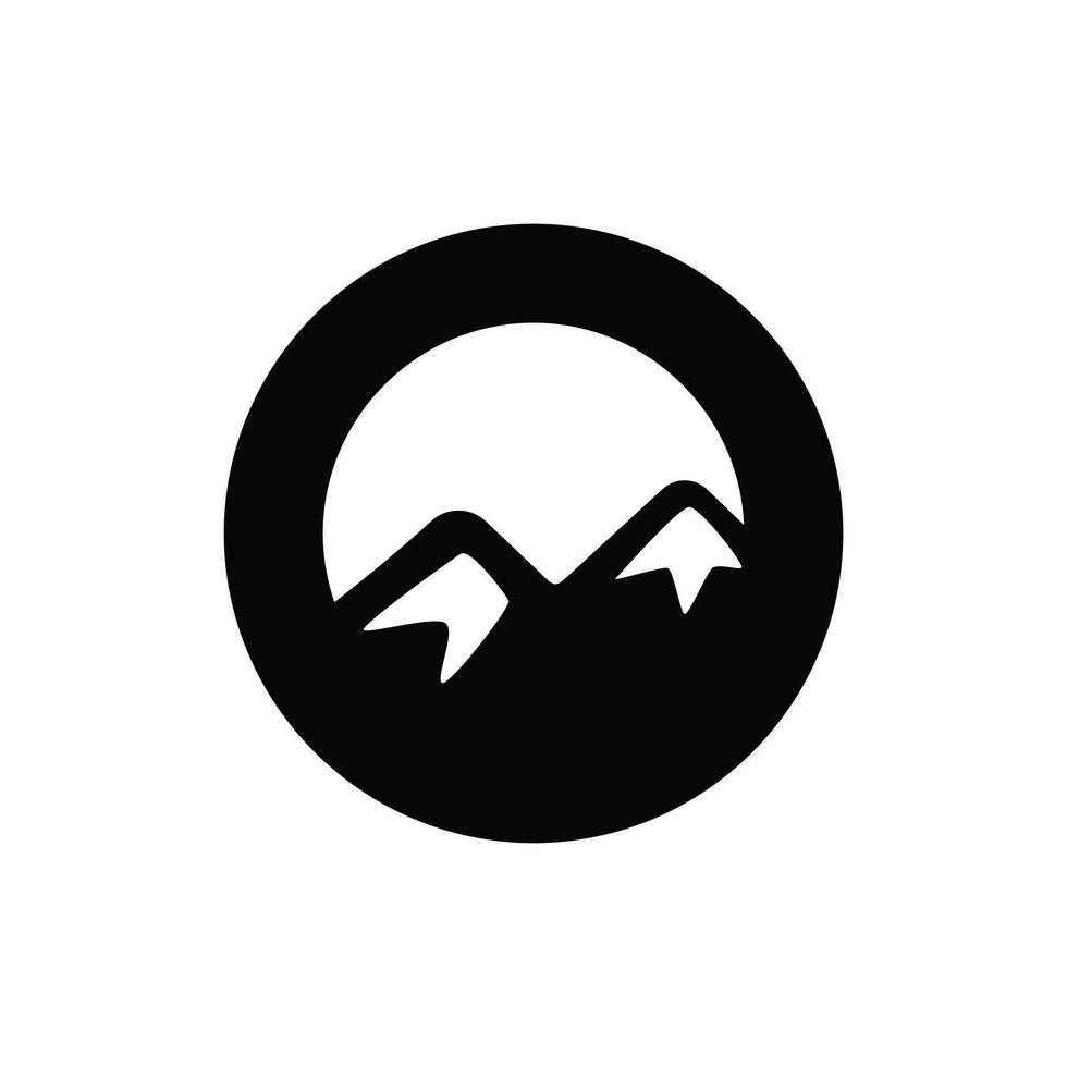 Mountain icon illustration vector