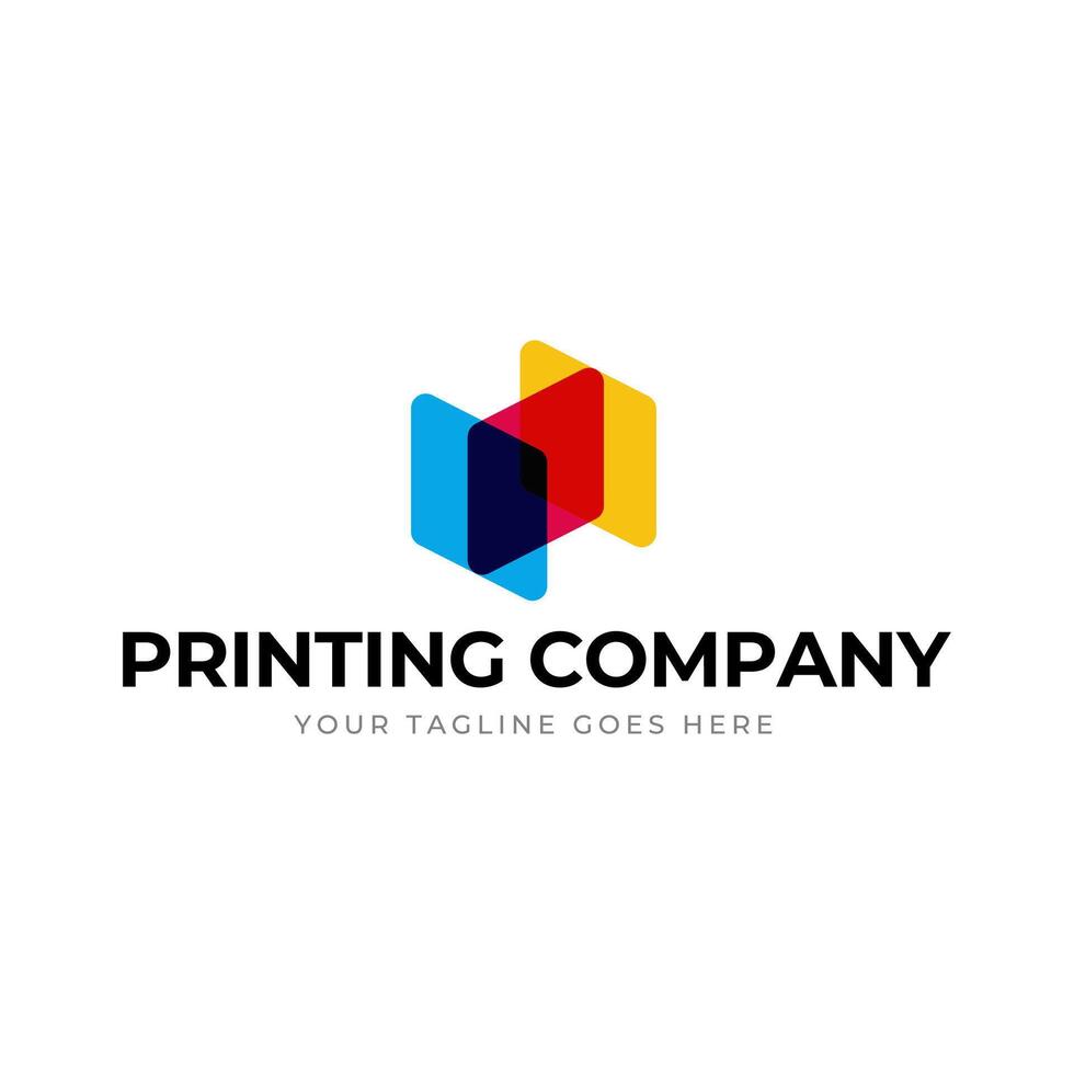 Printing company logo design vector