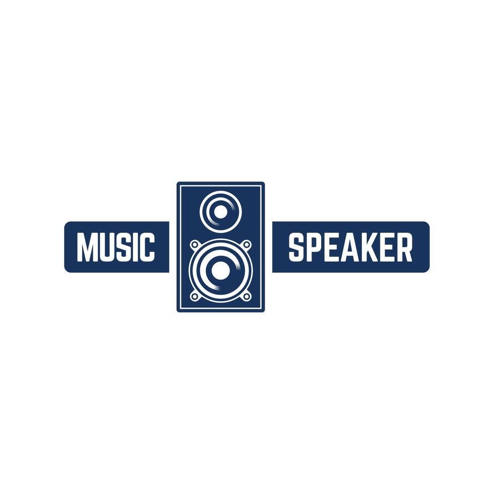 Music speaker logo design vector