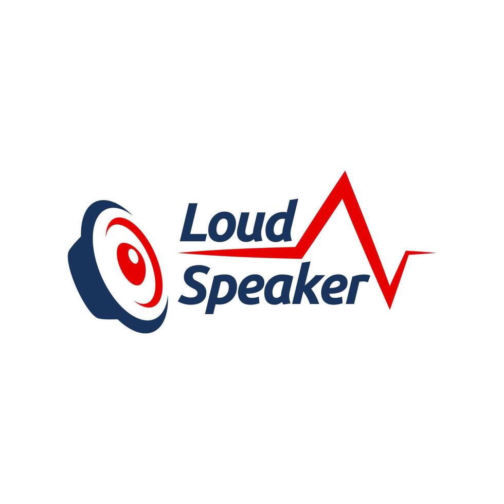 Loud speaker logo design vector