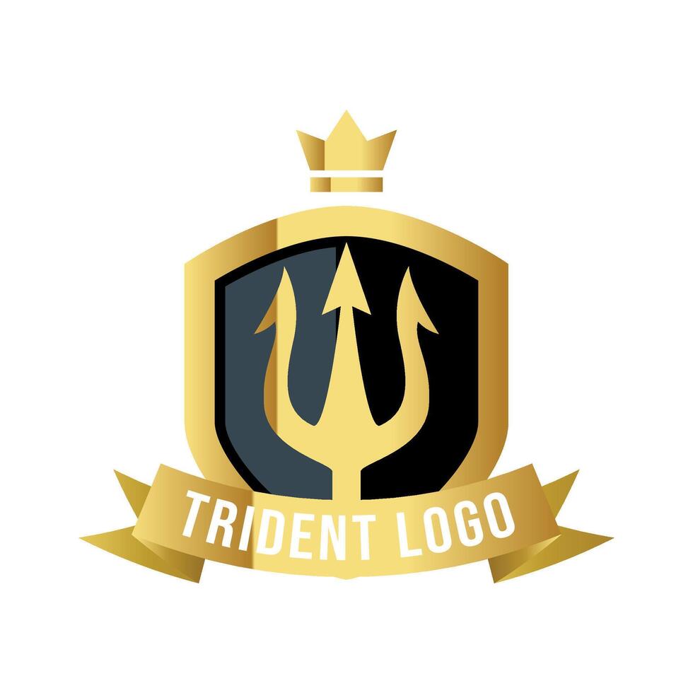 Trident logo design vector