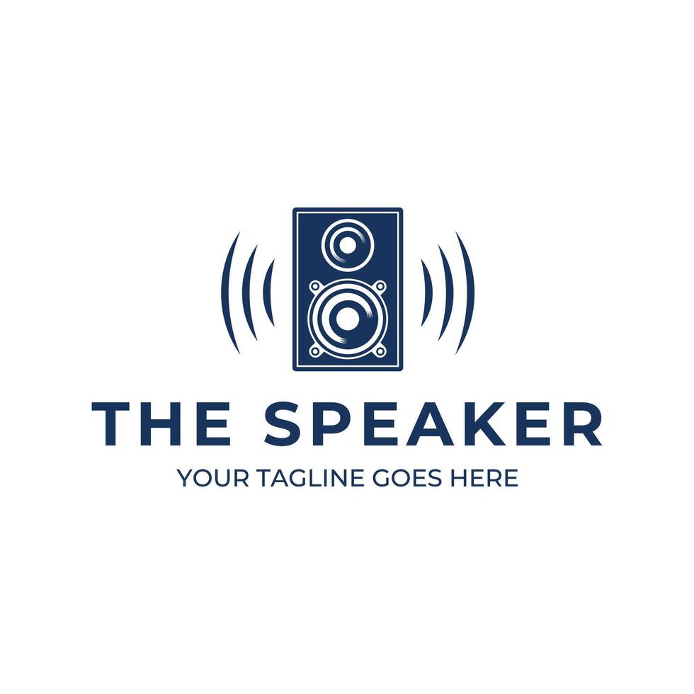 Speaker logo design template vector
