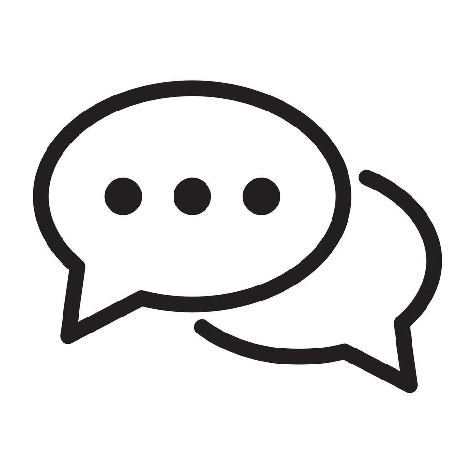 Chat icon. Talk bubble speech icon. Dialogue balloon icon. vector