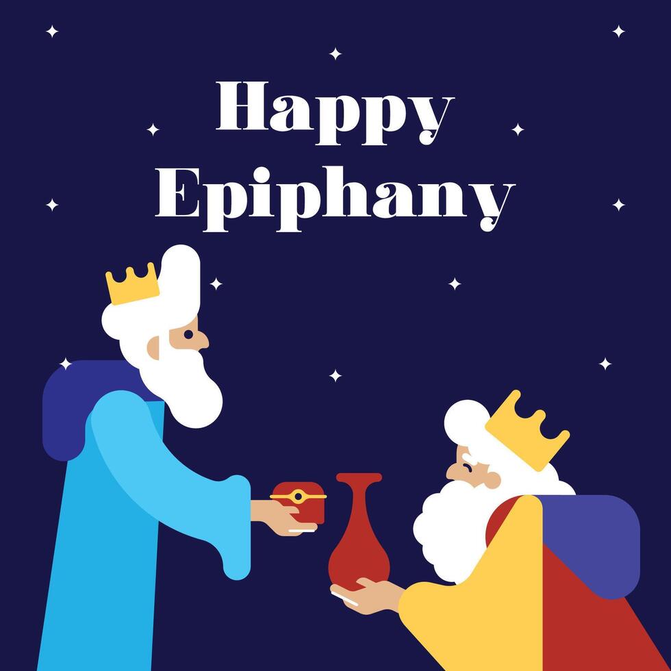 Happy epiphany day illustration template vector