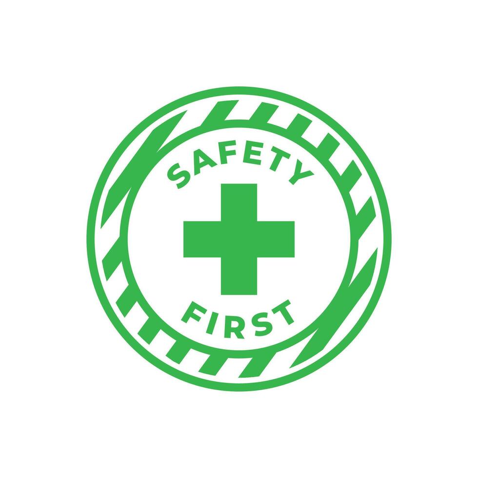 Safety first logo vector