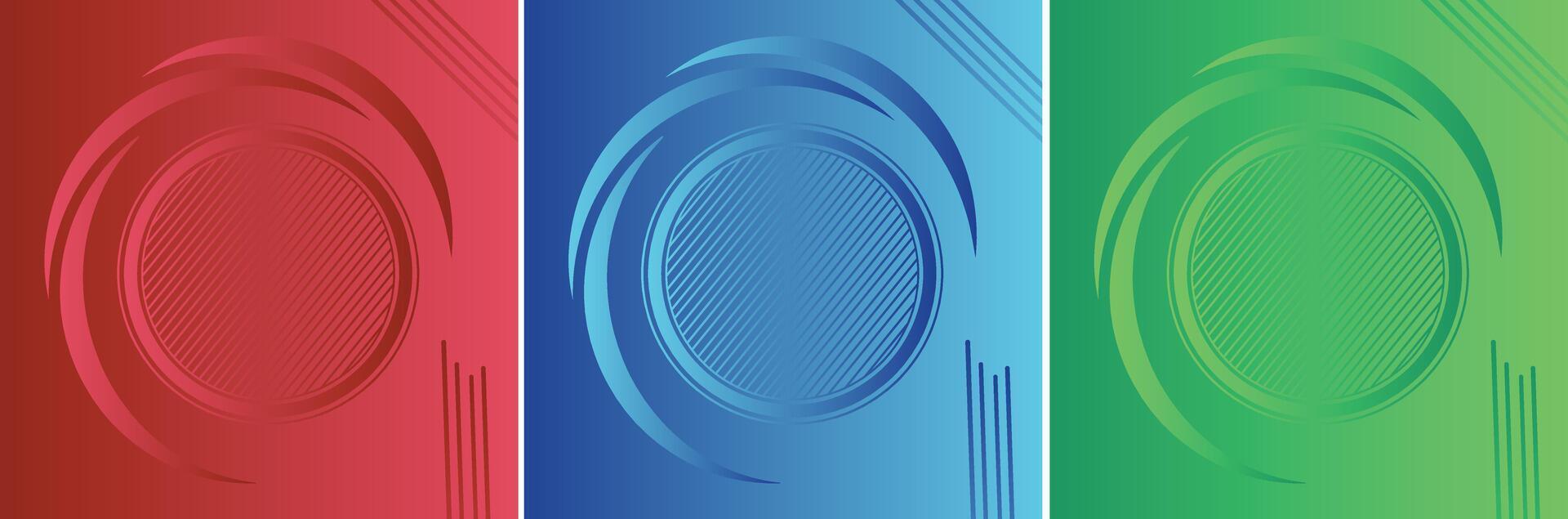 Geometric round gaming shapes Gradient background with dynamic effect. Cover design template for banner, flyer and poster. vector