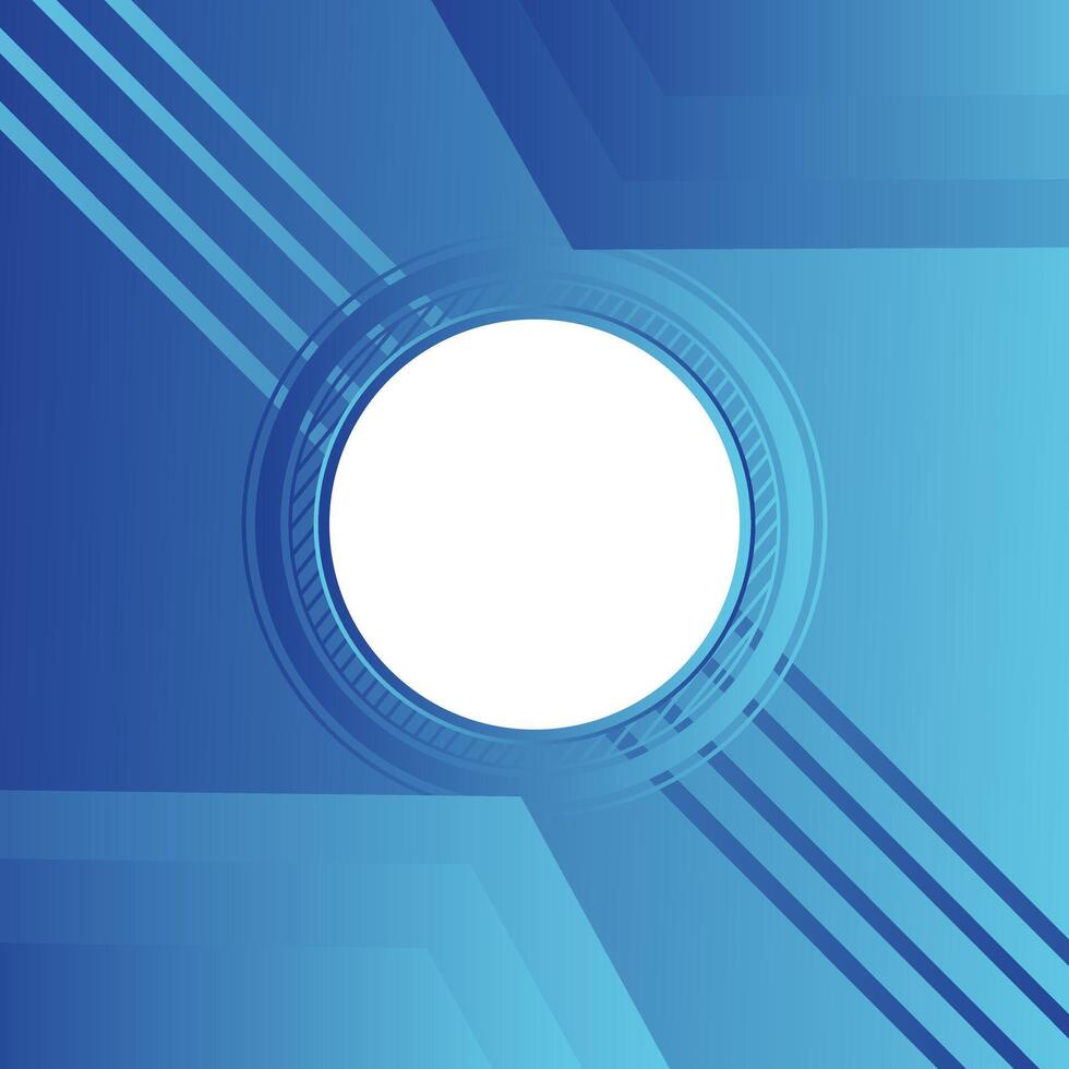 Modern Blue gradient abstract background line with white Frame in center geometric shape. vector