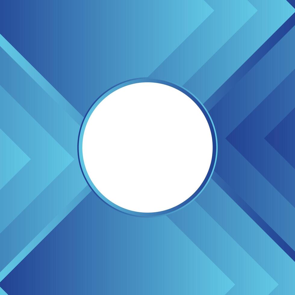 Creative Blue Motion Shape with white circle in center. Blue Abstract background for presentation, printing, business cards, banner vector