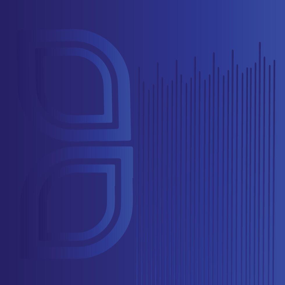 Dark blue simple abstract background shape with lines in a geometric style as the main element. vector