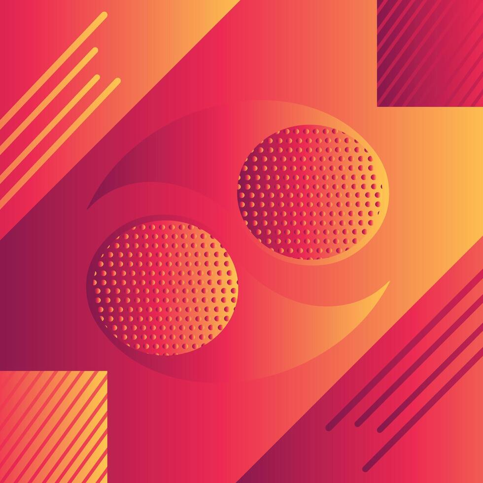 Orange magenta gradient geometric abstract background Fresh business banner for sales, event, holiday, party, halloween, birthday, falling. vector