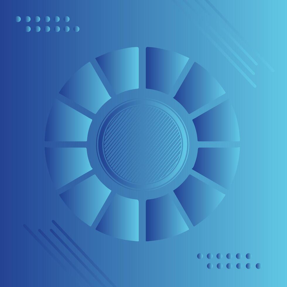 Modern rounded Rectangle square shapes Blue gradient abstract background. Design template for brochures, flyers magazine design vector