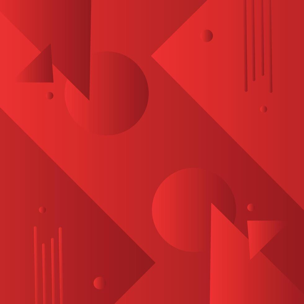 Modern and trendy Red Gradient Triangle rectangle shapes abstract background. Futuristic design vector