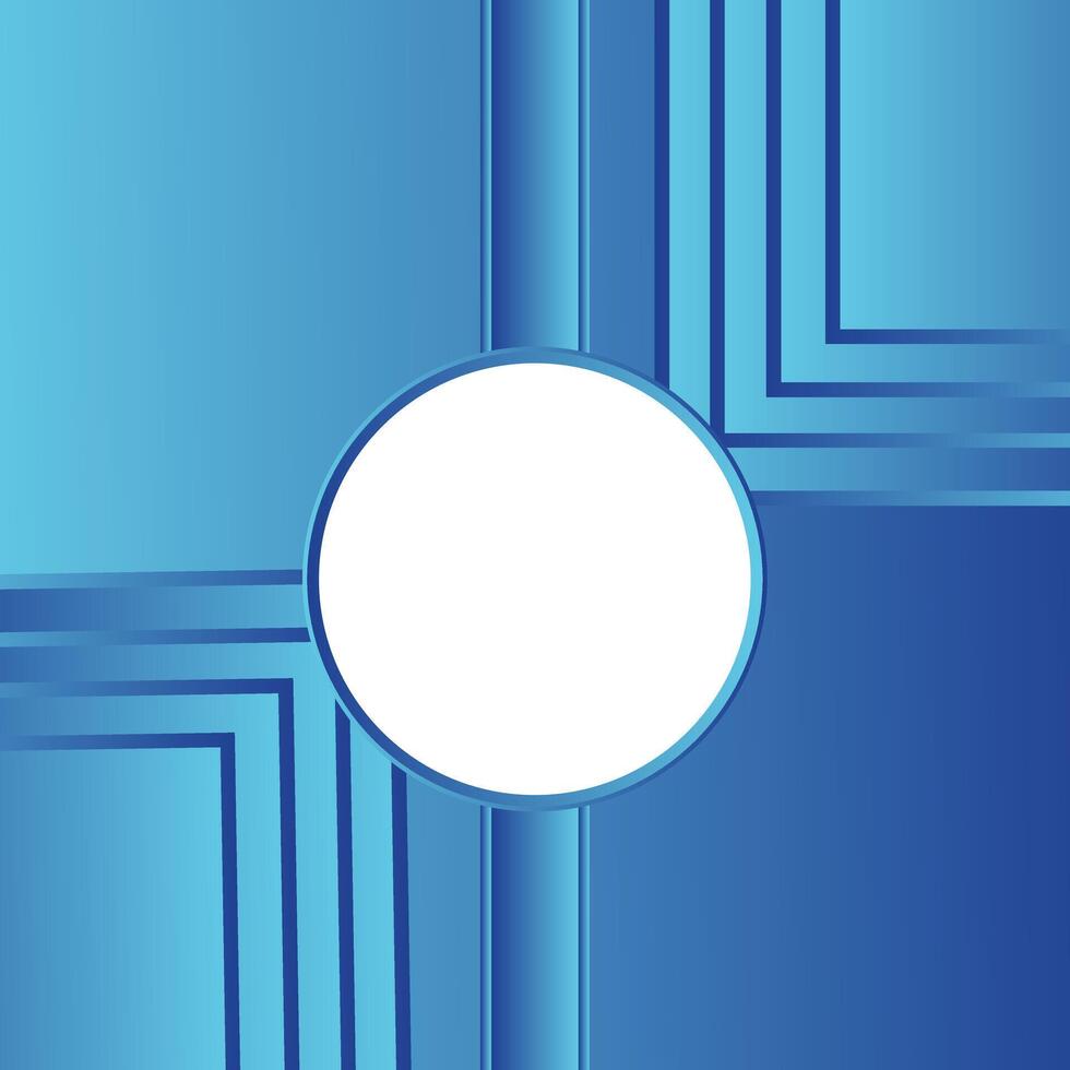 Blue gradient abstract rectangle shape background with white Frame in center geometric shape. vector