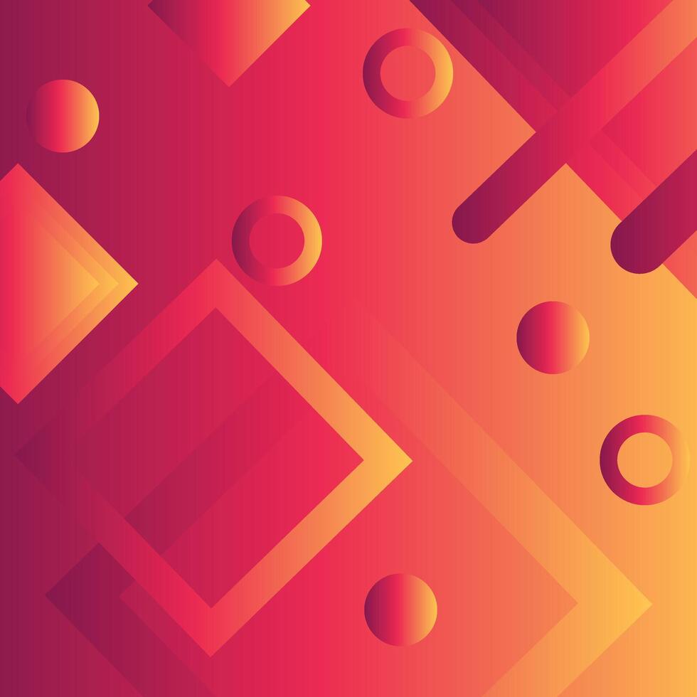 Futuristic rectangle and circle Gradient round shapes gradient abstract background. Geometric Futuristic background vector