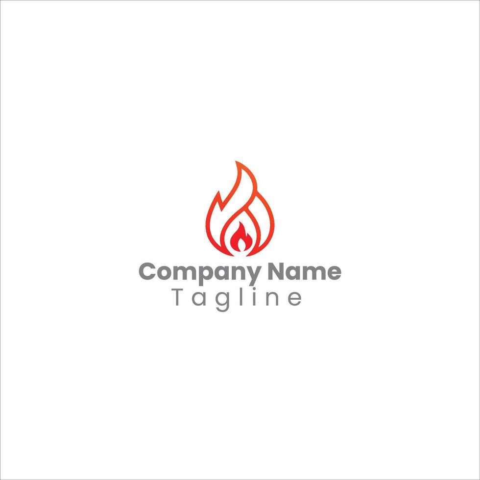 fire logo flame logo vector