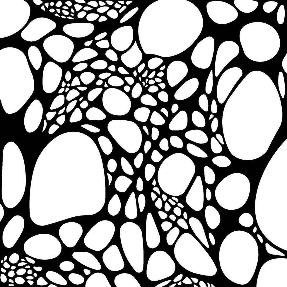 black and white background with round spots or blots vector