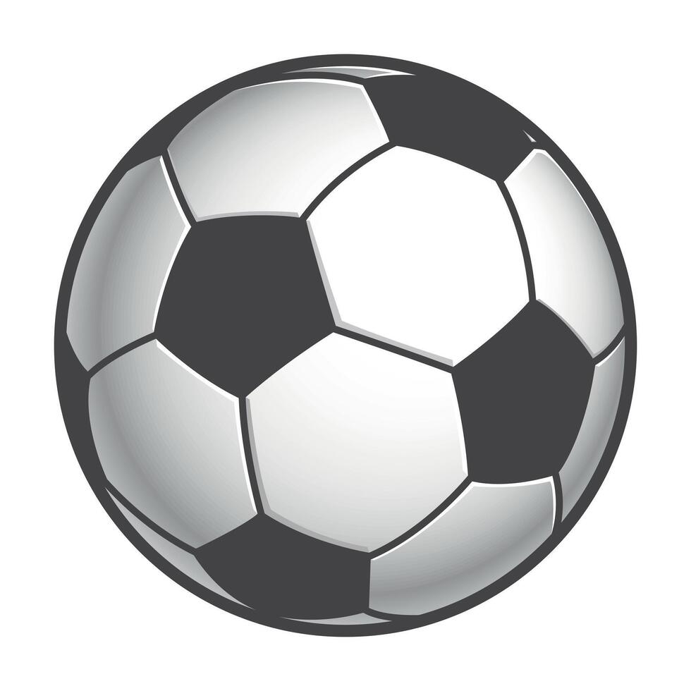 football ball - illustration of soccer ball, isolated on white background vector