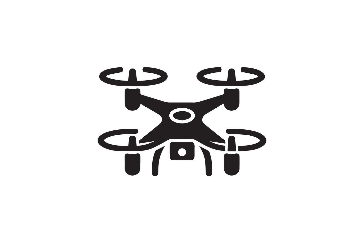 In details of Drone Silhouettes. Drone vector