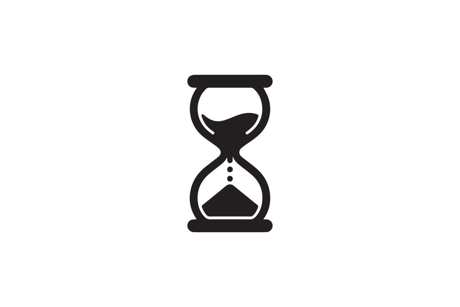 countdown Hourglass flow silhouette vector