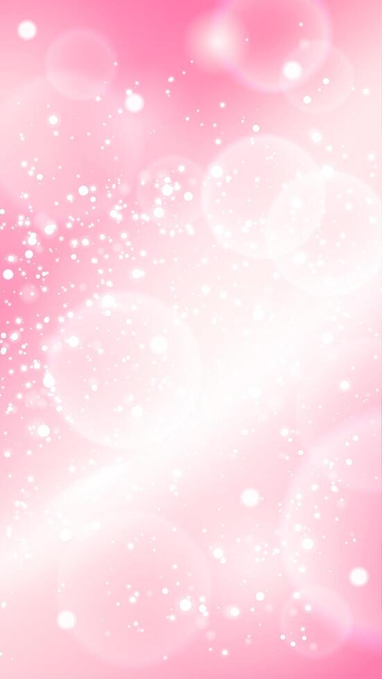 Subtle pink stories template. Sparkling anime y2k background. Stock illustration in cartoon realistic style. vector