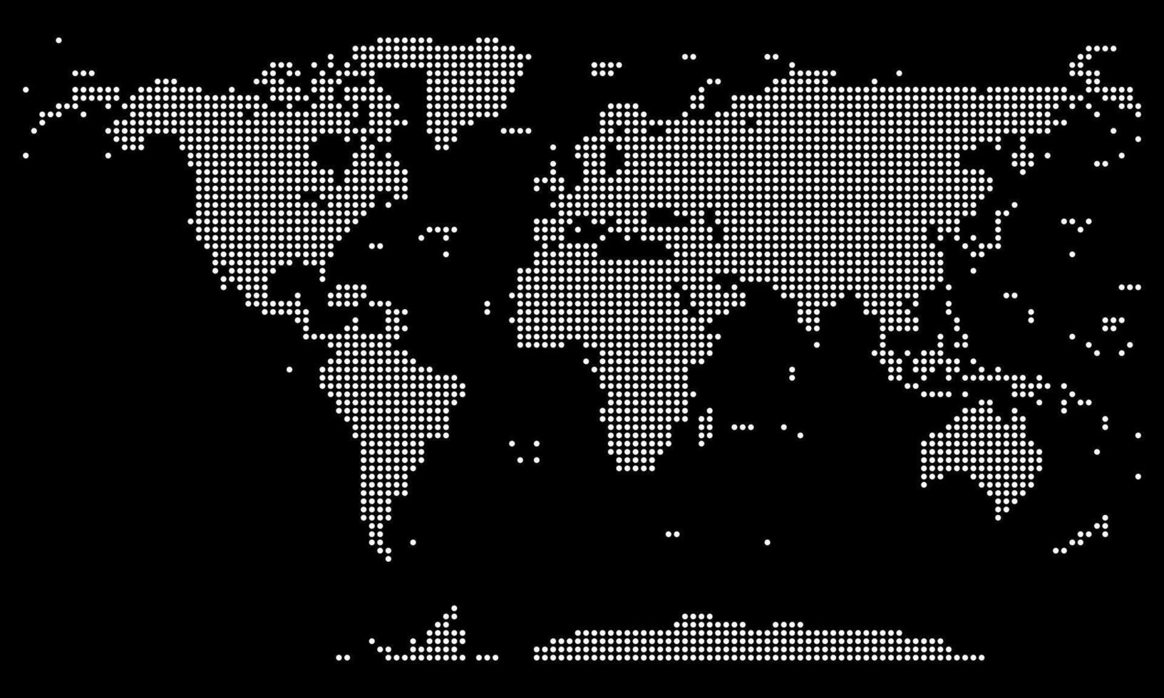 Dotted World Map Design Just Simple Dotted Global Map Silhouette Dotted Pattern Map Shape vector