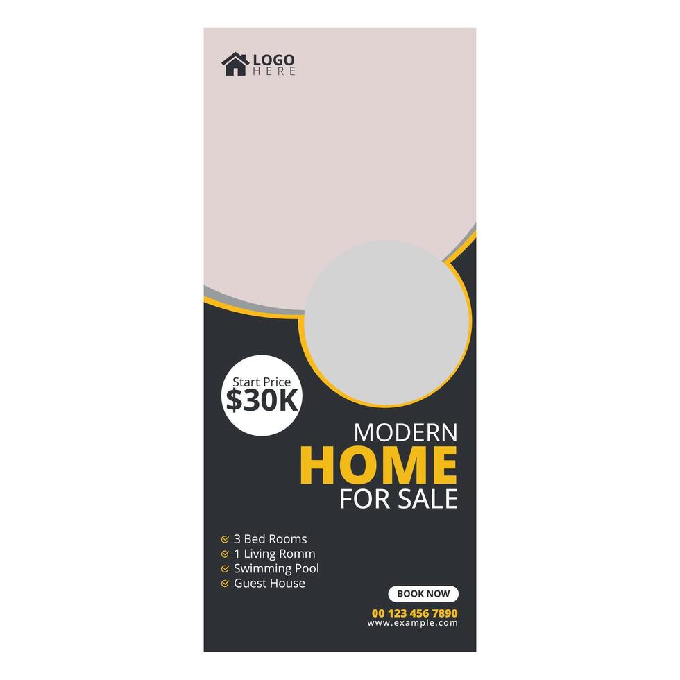 Design of a roll-up banner stand for an exhibition vector