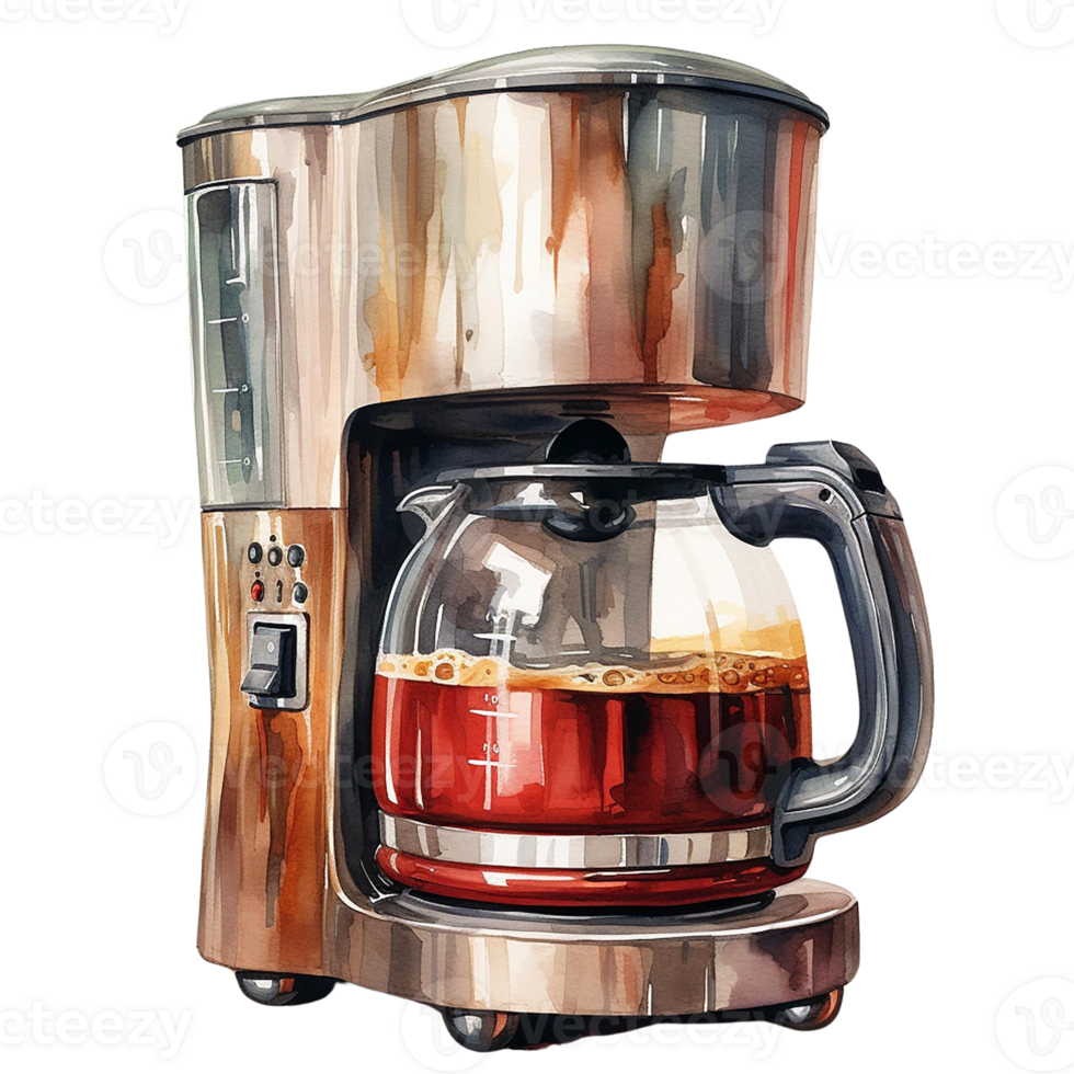 Coffee maker with a glass pot isolate on transparent background png