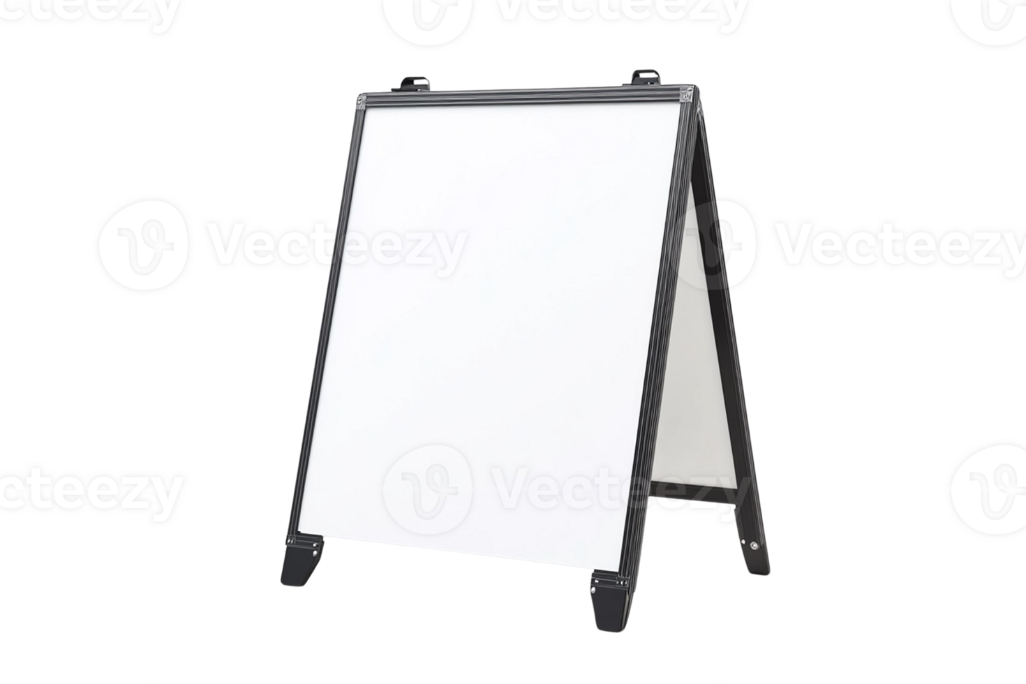 Blank A-frame sign on transparent background. for customizable promotions. png