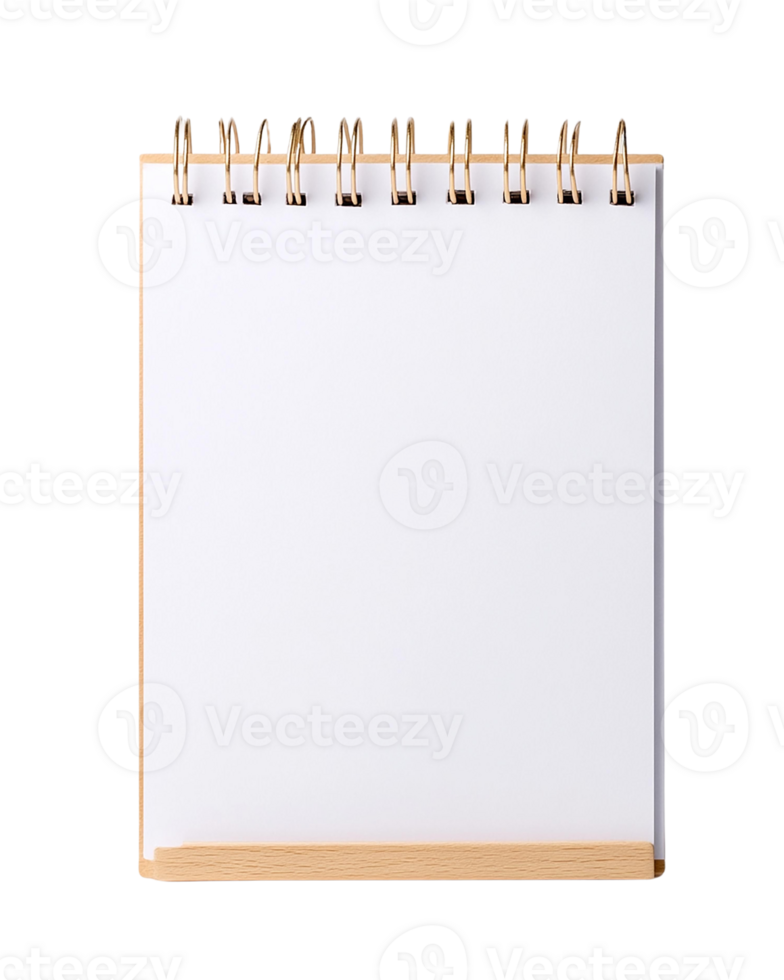 Blank spiral notepad on transparent background. png