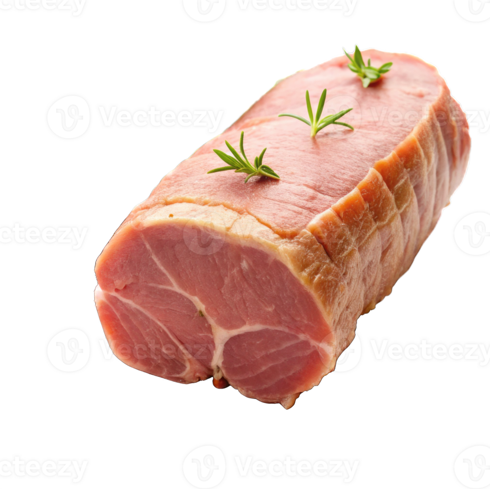 Roasted beef meat pieces isolated on transparent background cutout png