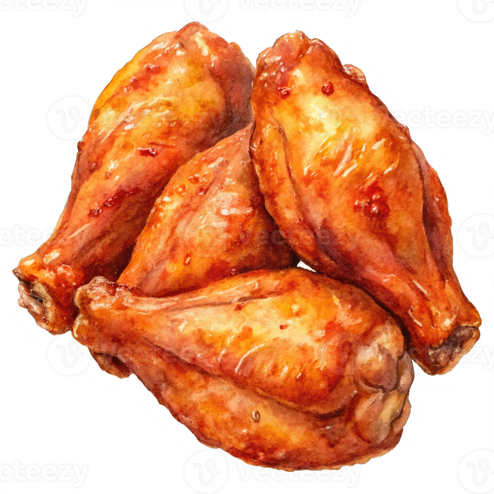 Chicken wings icon style isolated on transparent background Cutout png