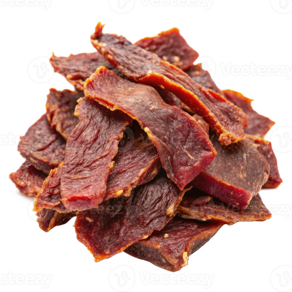 Dry beef 3d icon cartoon style isolated on transparent background cutout png