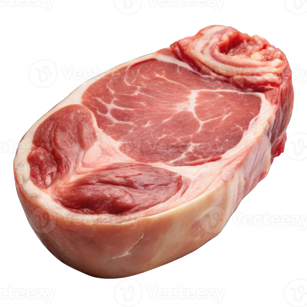 Piece of meat isolated on transparent background cutout png