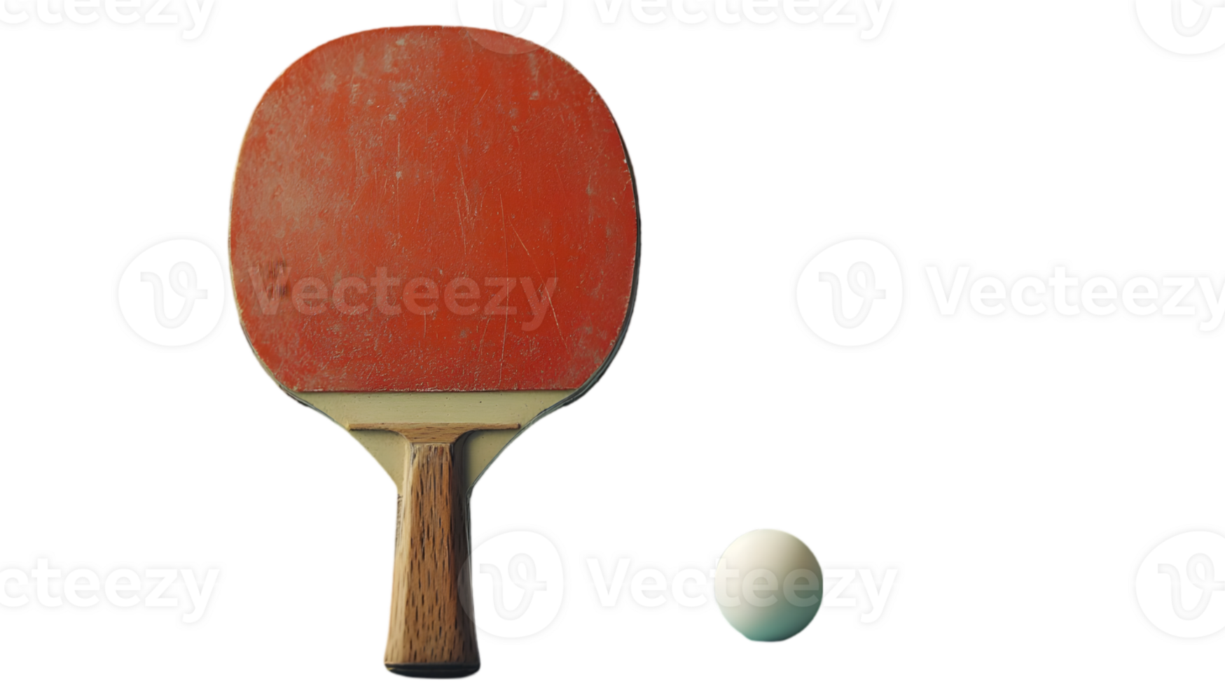Table tennis racket and egg png