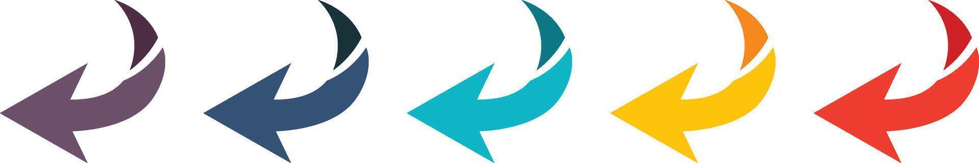 Arrow icon set. Colored up arrows collection. vector
