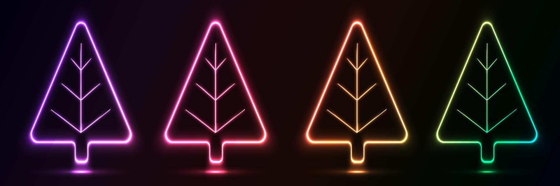 Light christmas trees elements for badges, price tag, label cards, logo design, christmas vector