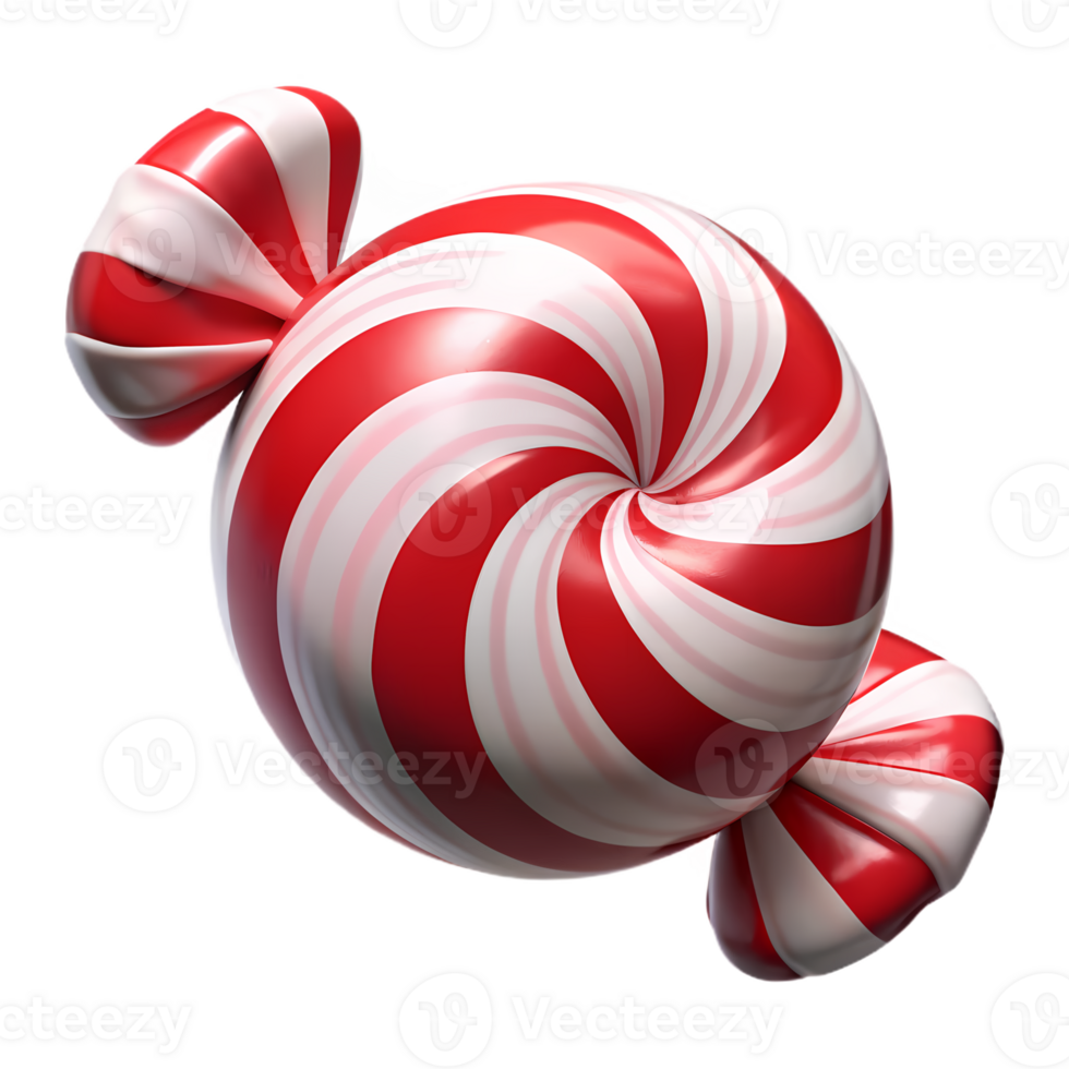 peppermint candy with red and white swirls png