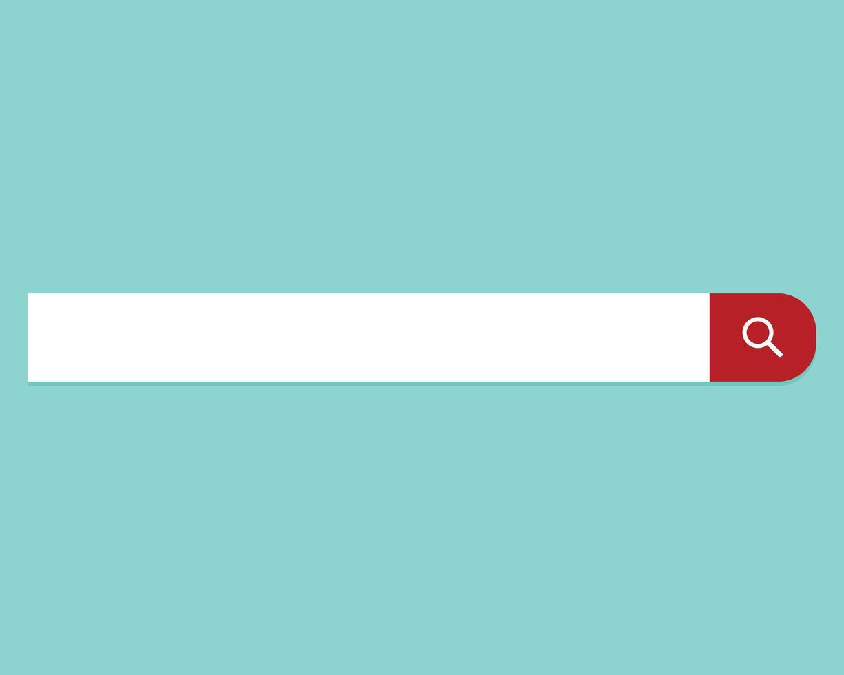 Search bar Internet browser engine red and white color on blue background vector