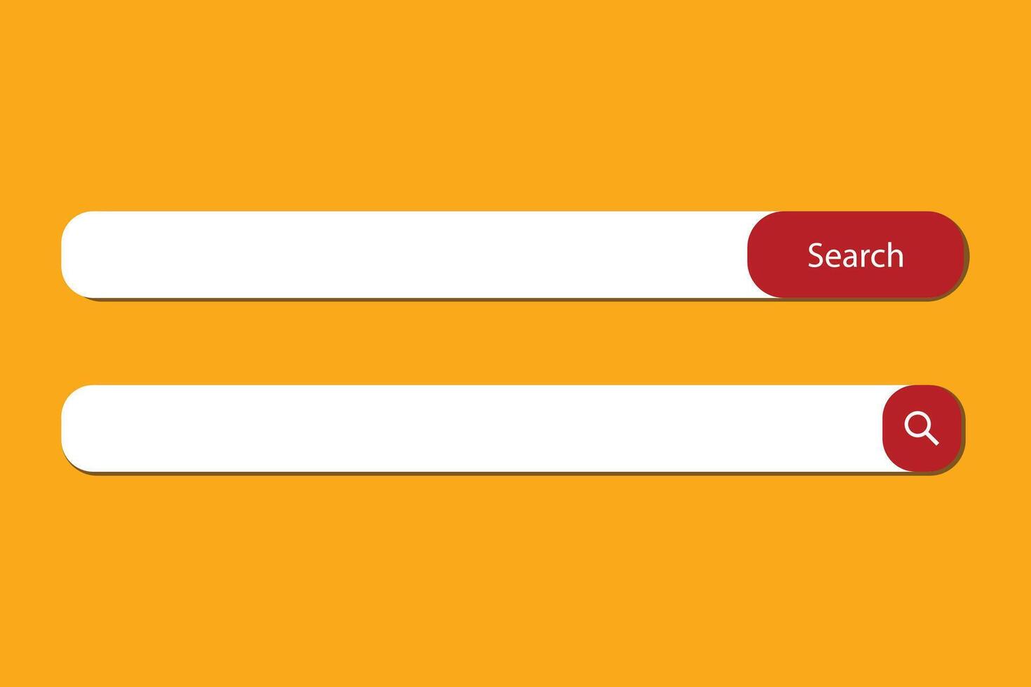 Search bar Internet browser engine red and white color on yellow background vector