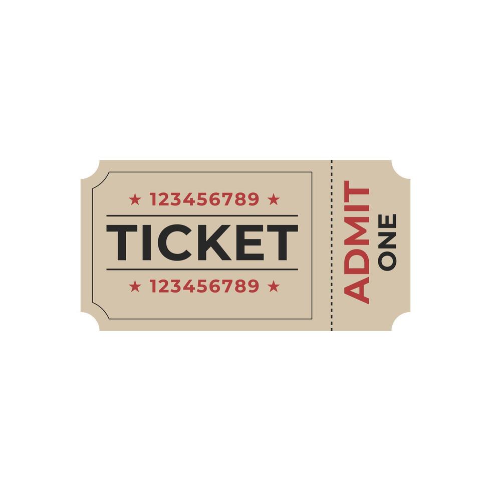 Admit one ticket design concept template vector