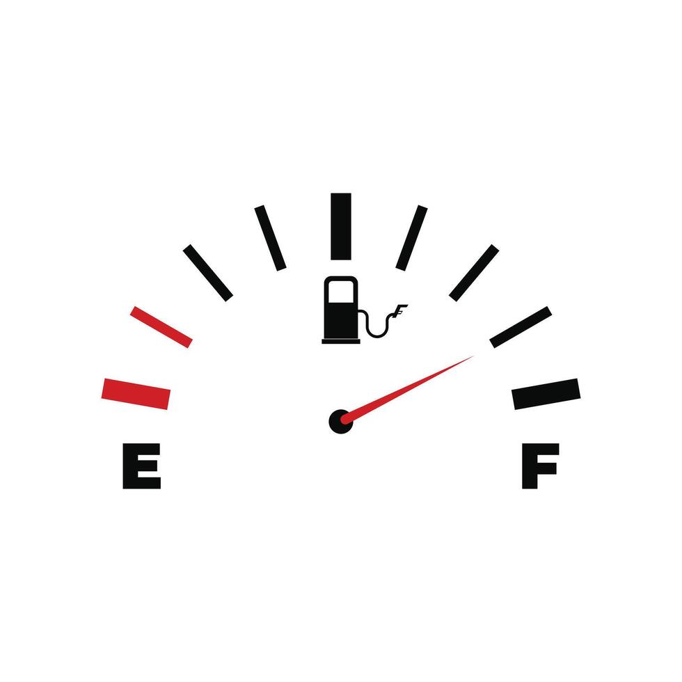 fuel indicator gas meter design concept idea vector