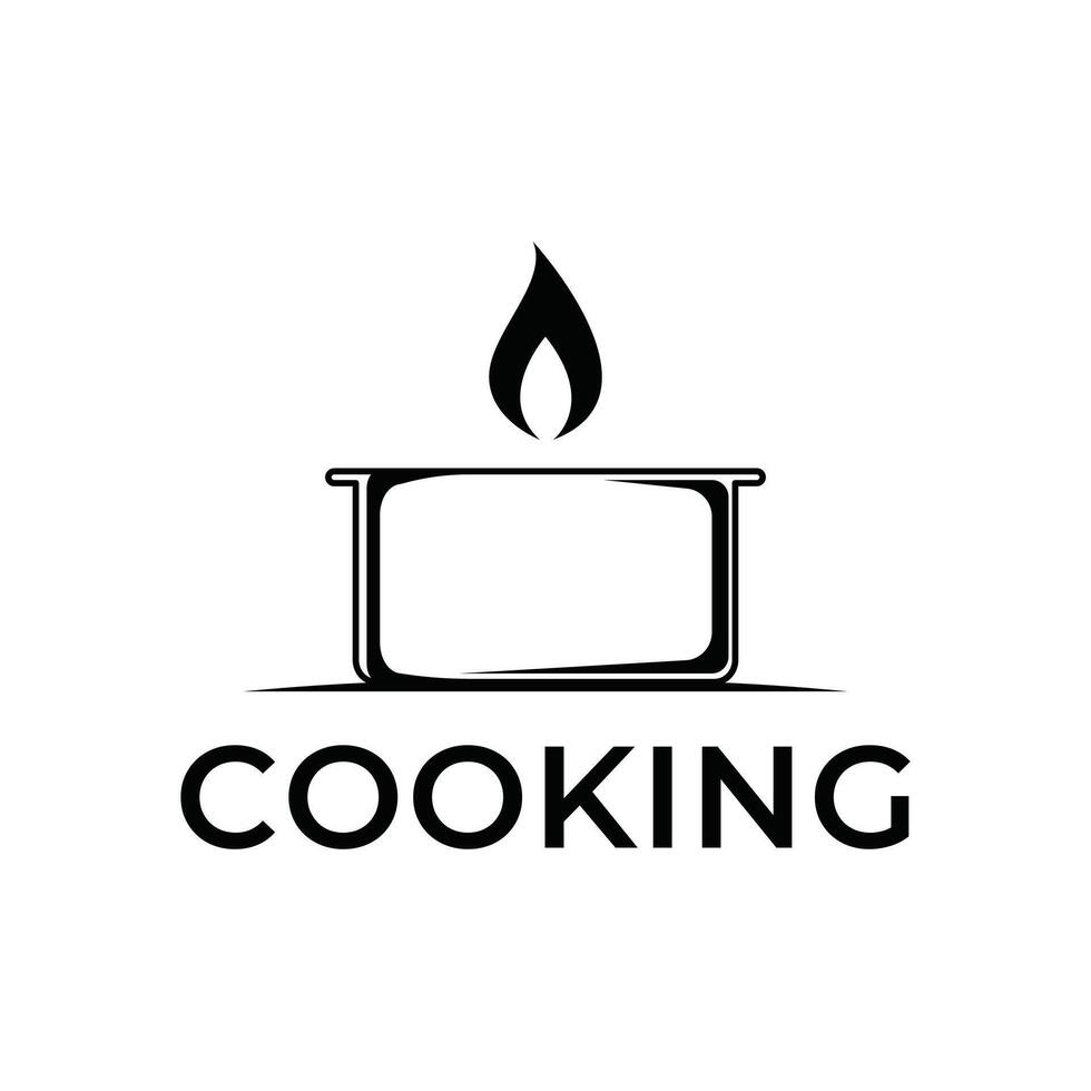 cooking pot logo design concept idea vector